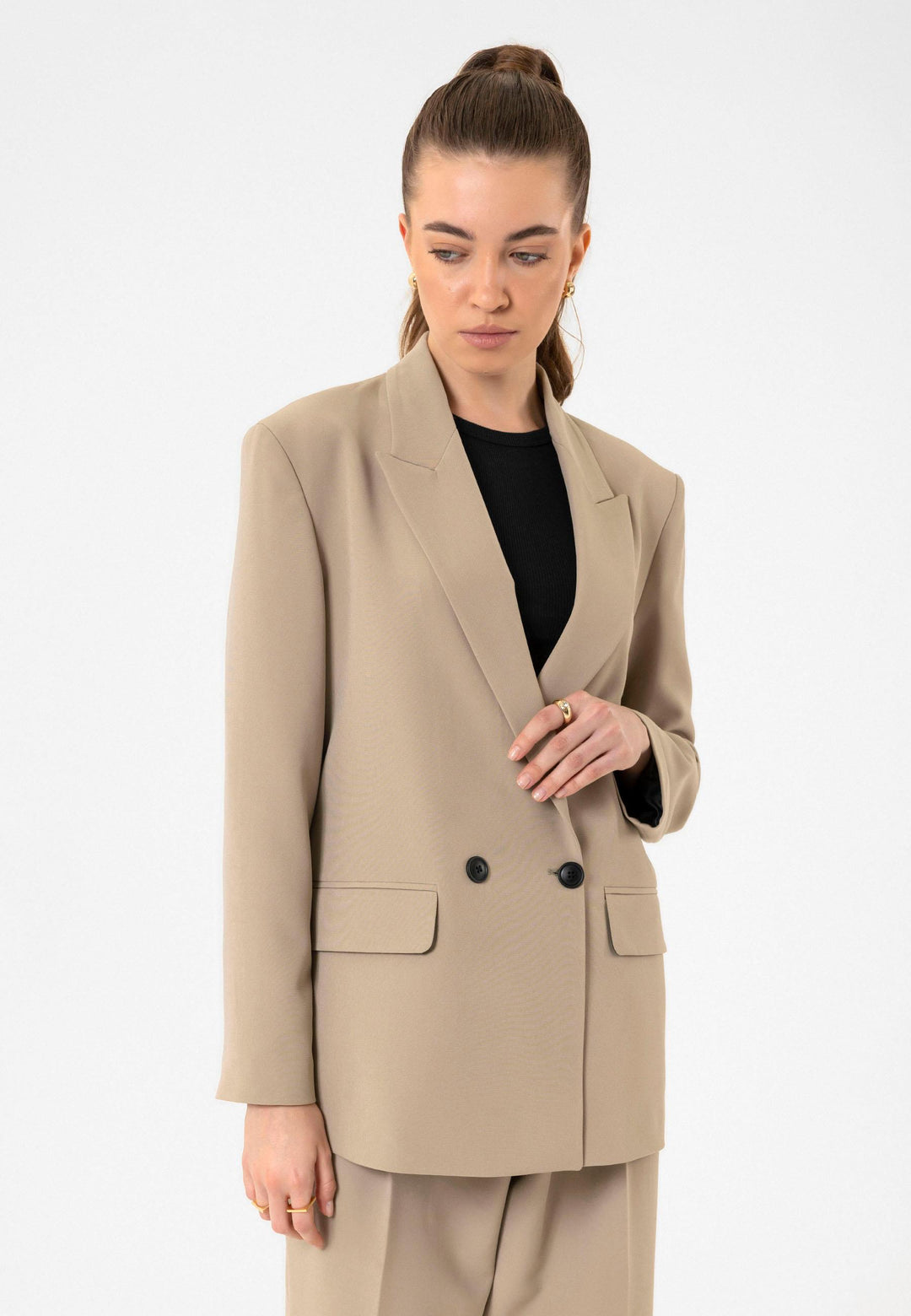 ANT Antioch Lord Women's Double Breasted Oversize Blazer Jacket - Cheltenham
