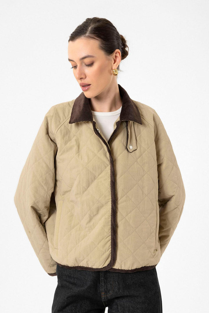 ANT Antioch Women's Quilted Jacket with Polo Collar - Sant’Eufemia Lamezia