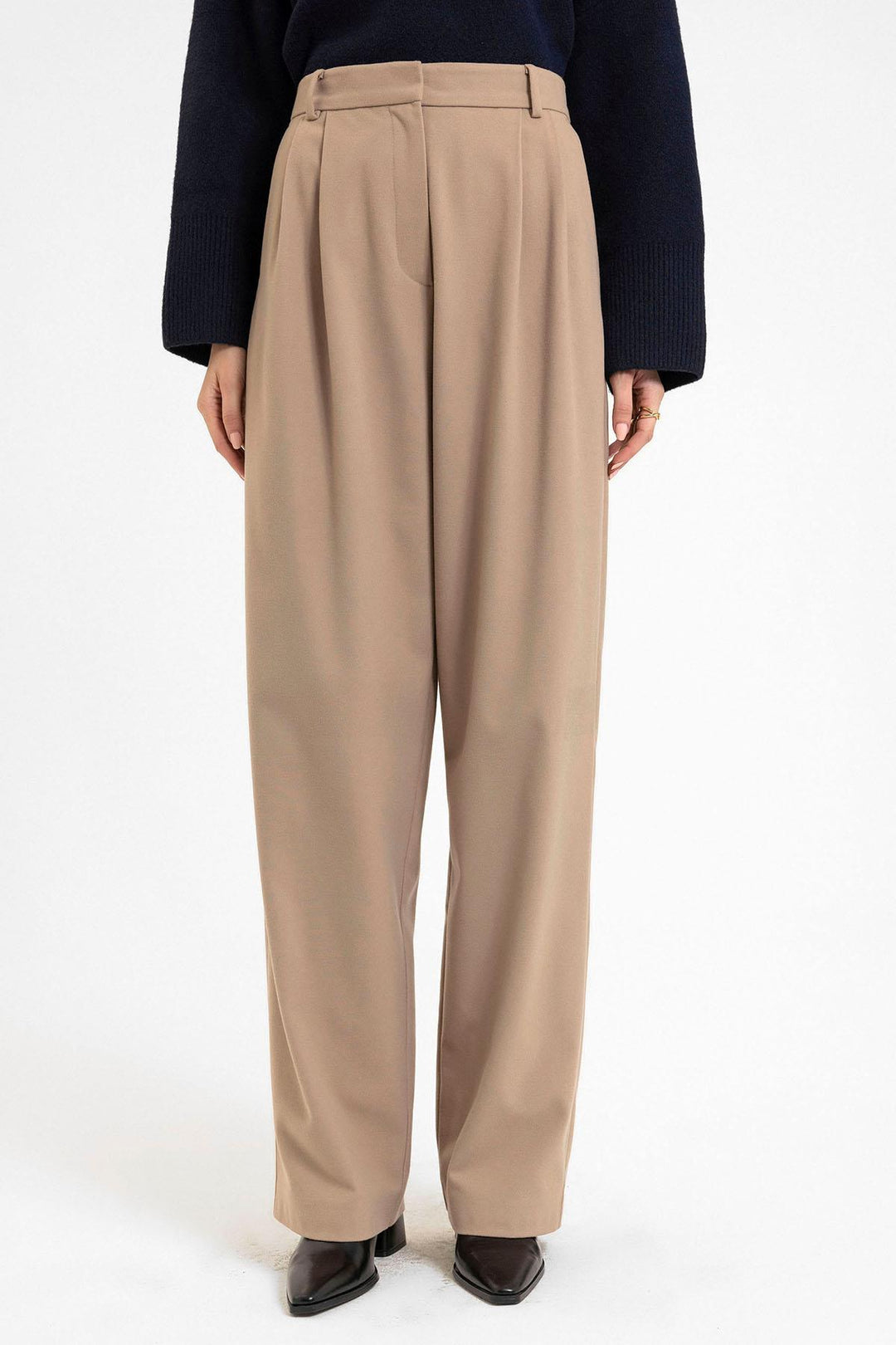 ANT Antioch Women's High Waist Pants with Detailed Straight Fit - Brossard