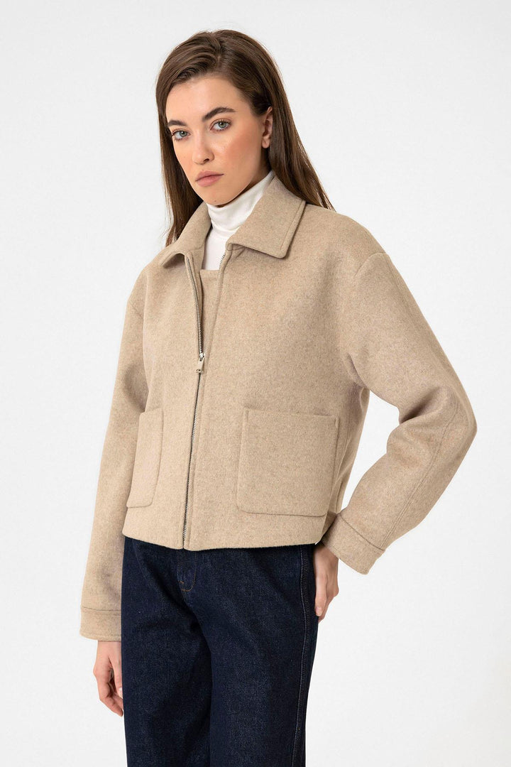 ANT Antioch Lord Woman Wool Blend Short Jacket - Santa Fe