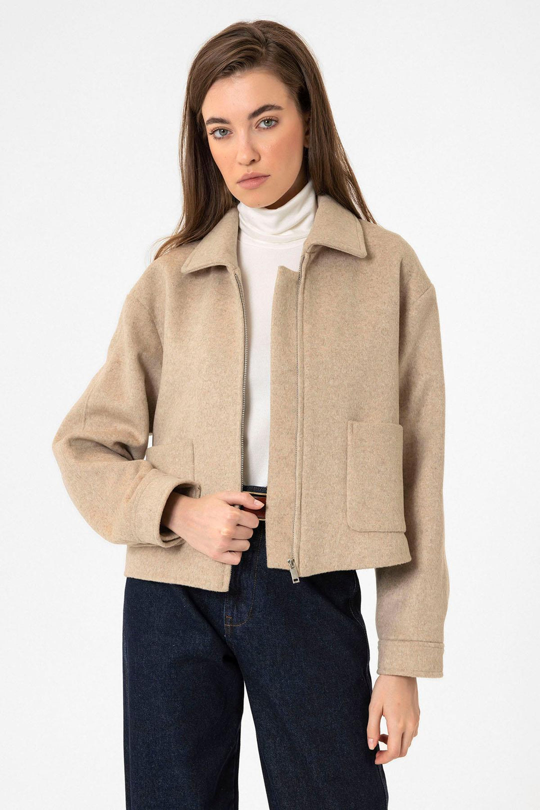 ANT Antioch Lord Woman Wool Blend Short Jacket - Santa Fe