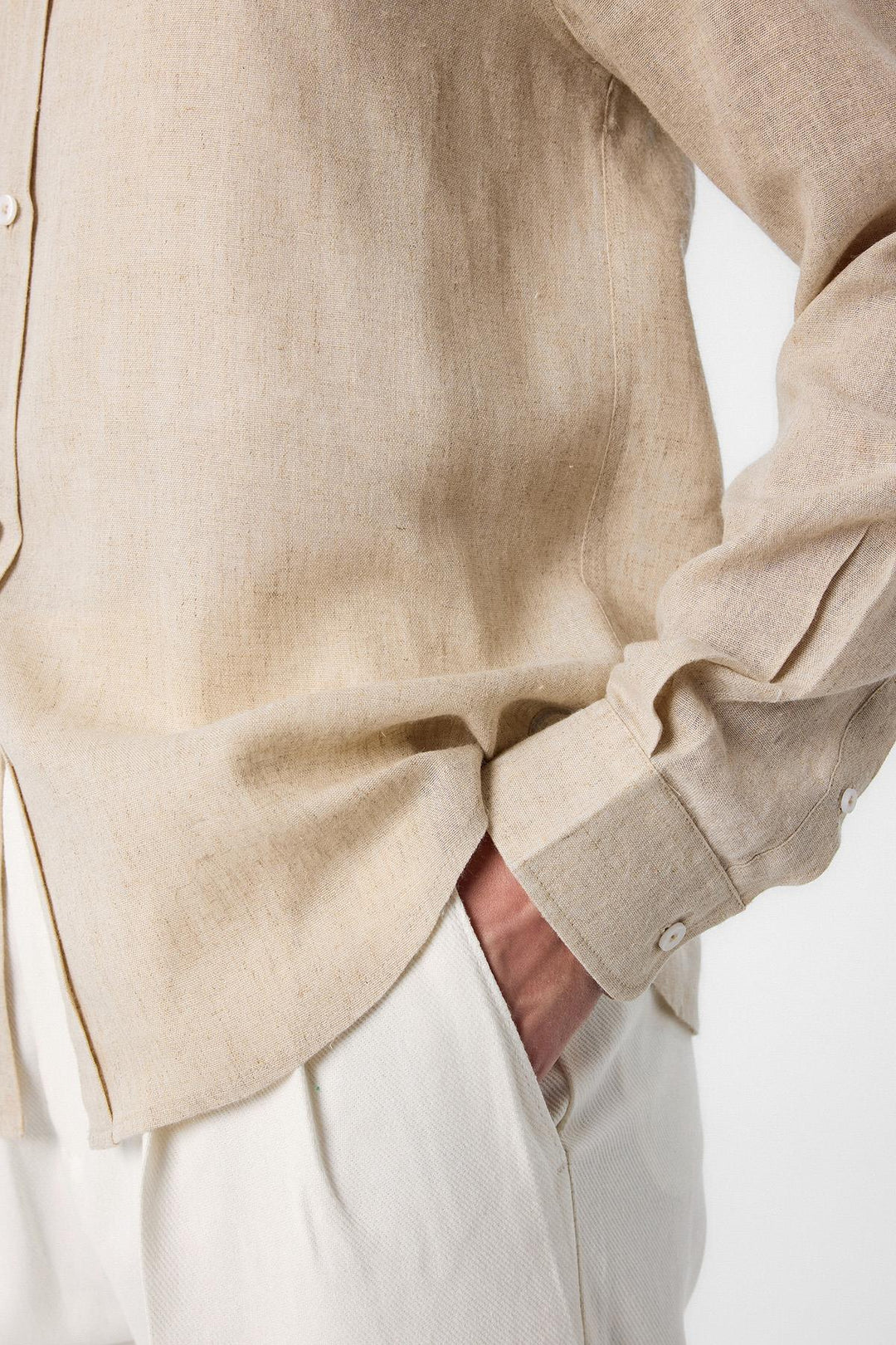 ANT Antioch Men's Shirt with Collar Buttoned with Mixed Fabric - Mechelen