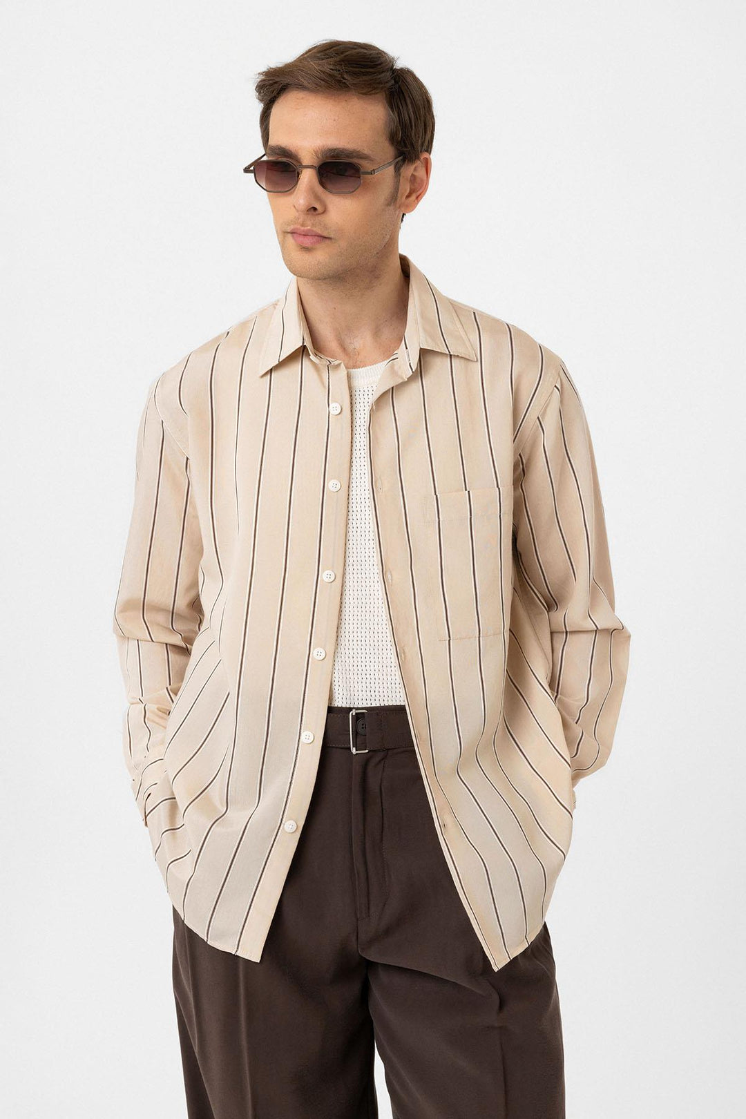 ANT Antioch Men's Shirt with Contrast Stripes - Aveiro