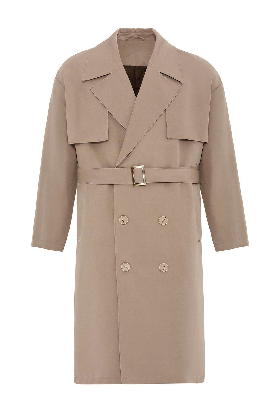ANT Double Breasted Closure Belted Trench Coat - Manhattan Beach