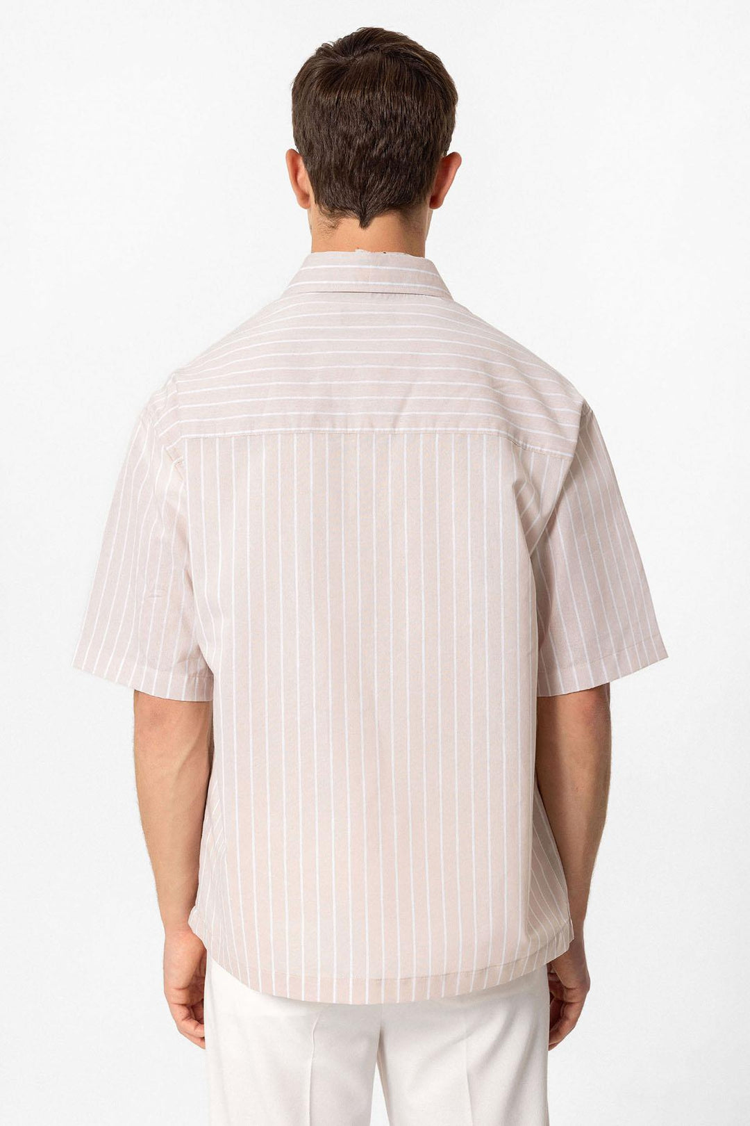 ANT Oversized Short Sleeve Striped Men's Shirt - Horlivka