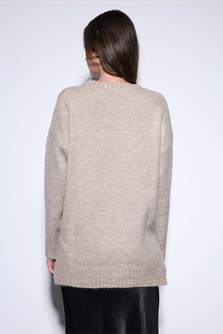 ANT Antioch Lord Slit Detailed Women's Sweater - Steyr