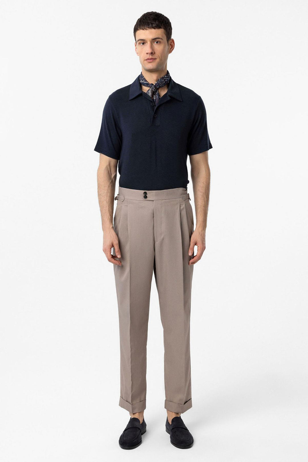 ANT Antioch Lord High Waist Italian Cut Pleated Men's Trousers - North Fort Myers