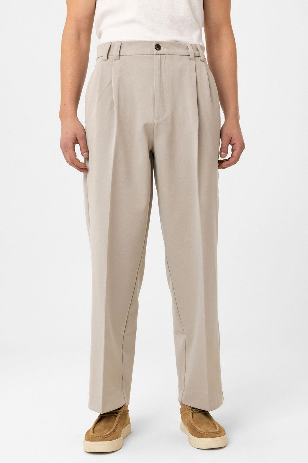 ANT Antioch Lord Yüksel Bel Relax Fit Pleated Men's Trousers - Amora