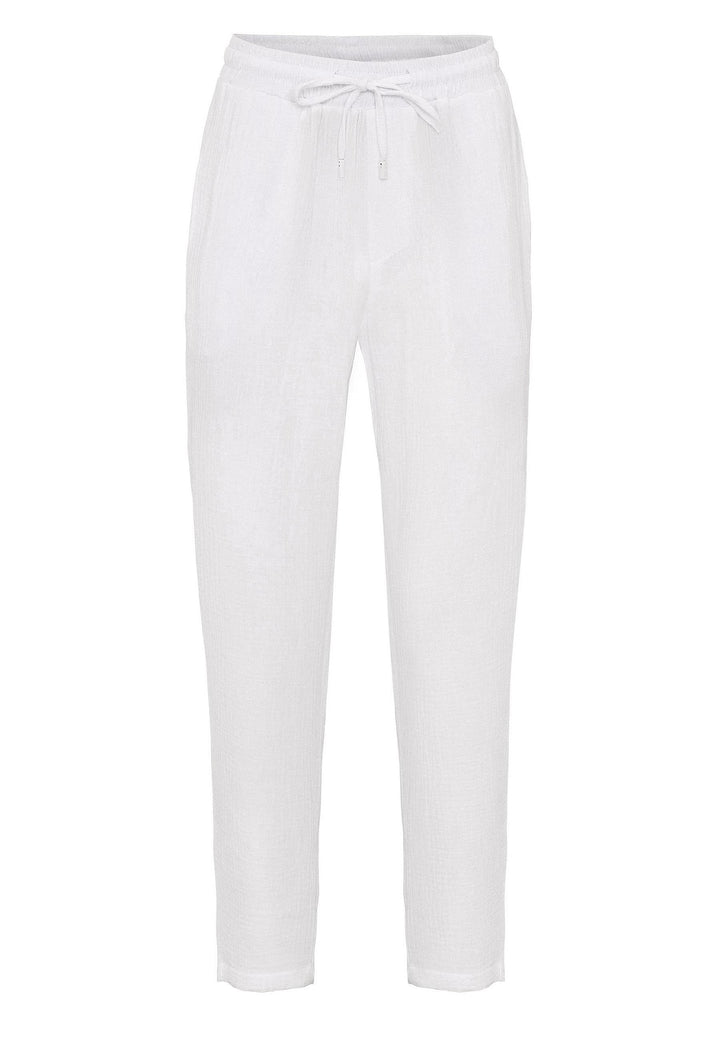 ANT High Waist Muslin Fabric Men's Trousers with Drawstring Waist - Stratford