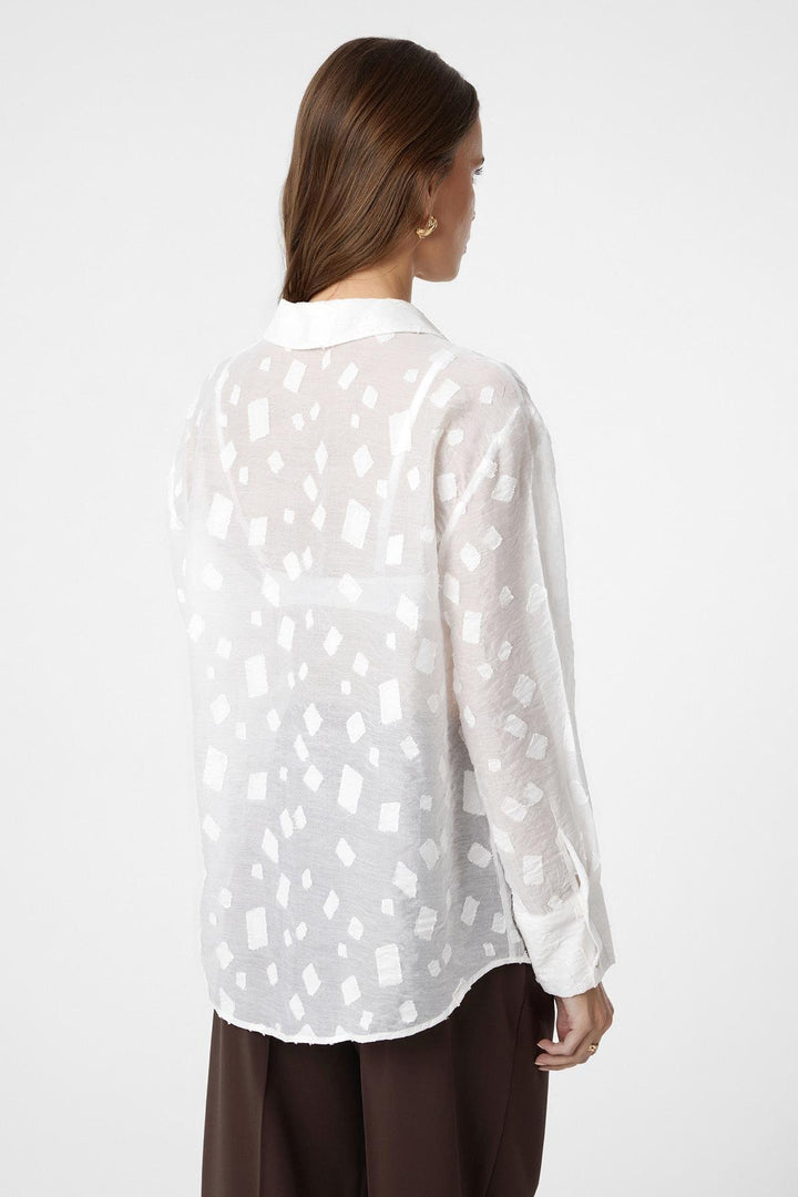 ANT Antioch White Patterned Sheer Shirt - Spring