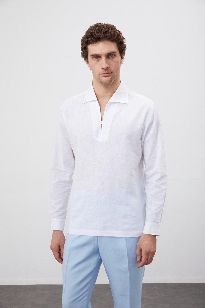 ANT Antioch White Button Detailed Men's Shirt - Manhattan