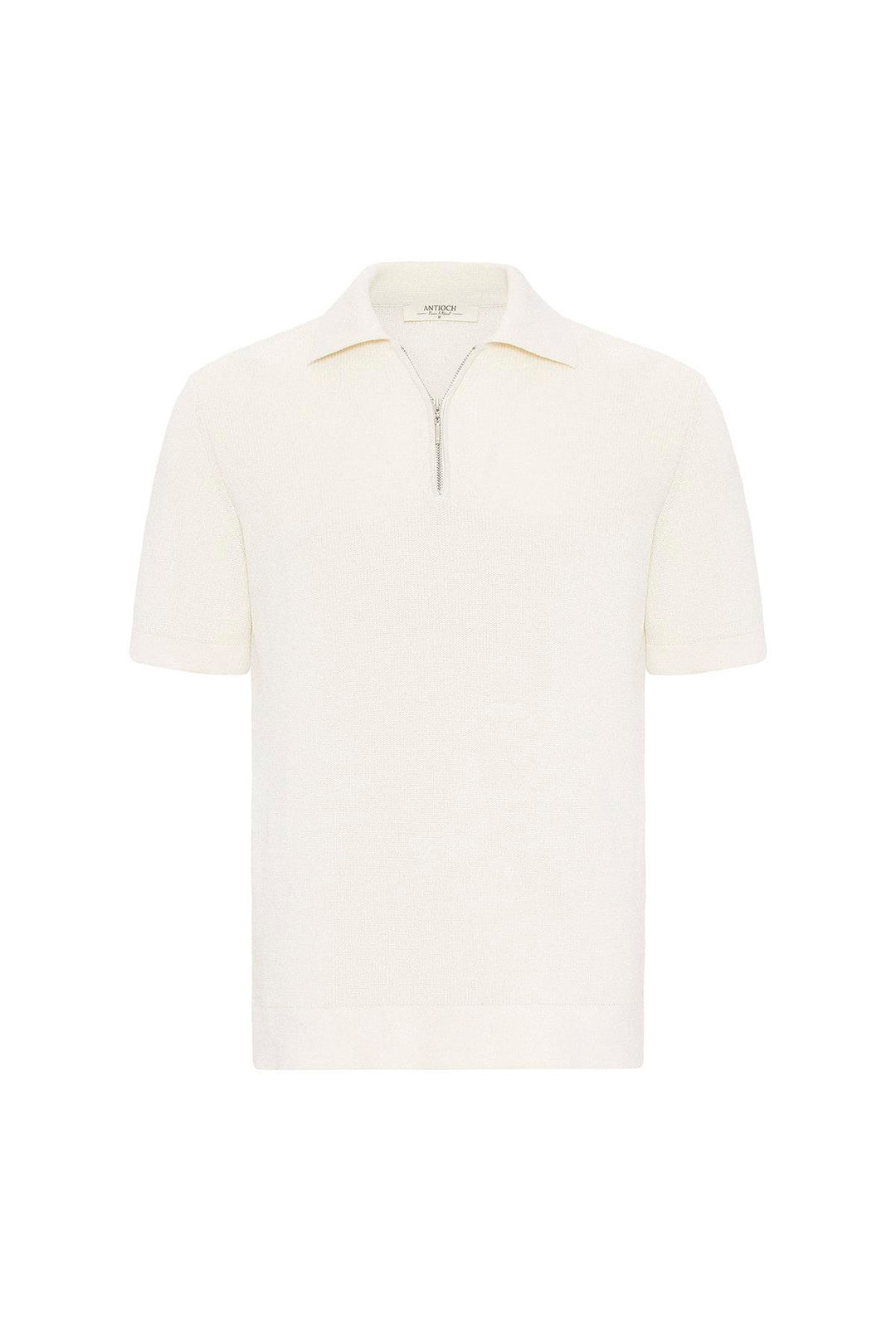 ANT Antioch White Zippered Woven Men's Knit T-Shirt - San Francisco