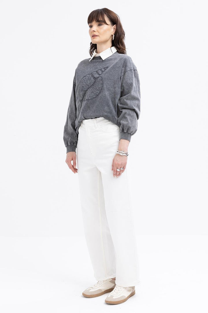 TLD Women Allday White Wide Leg Denim Pants - Scarborough