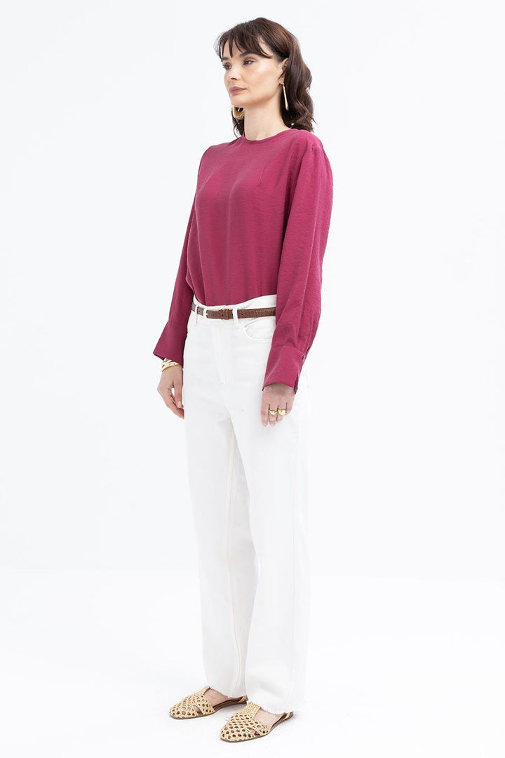 TLD Women Allday White Wide Leg Denim Pants - Nogales