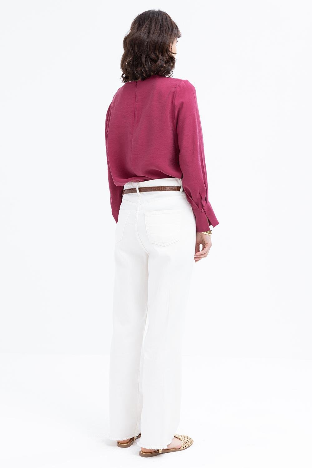 TLD Women Allday White Wide Leg Denim Pants - Nogales