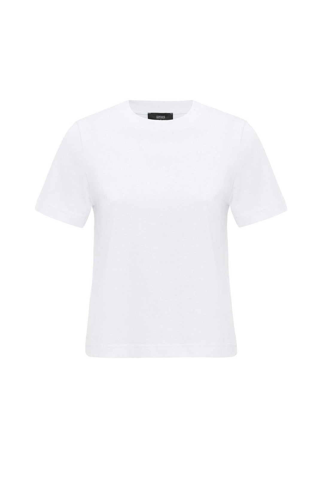 ANT Antioch White Women's Bicycle Collar Basic T-Shirt - Bergamo
