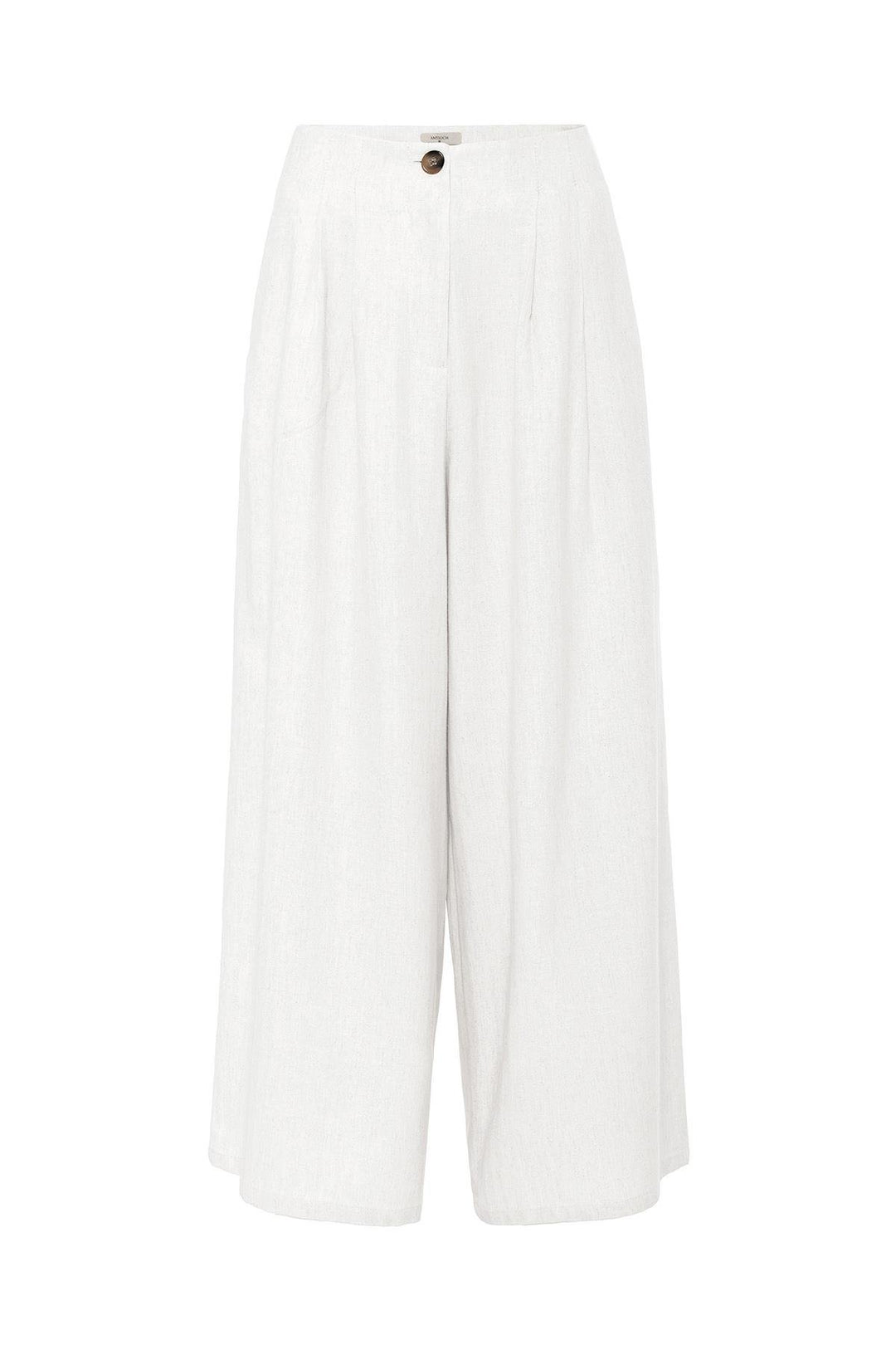 ANT Antioch White Linen Blend Women's Culotte Pants - Orland Park