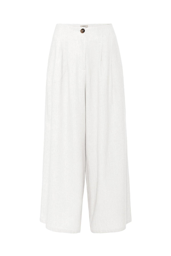 ANT Antioch White Linen Blend Women's Culotte Pants - Orland Park