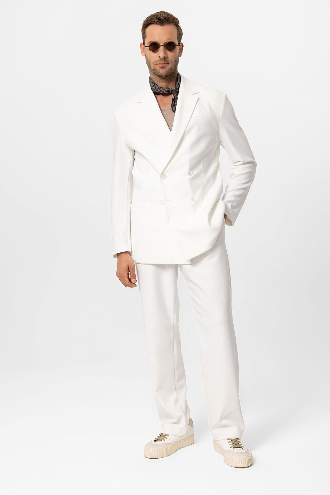 ANT Double-breasted Closure Relax Fit Men's Suit - Neuilly-sur-Marne