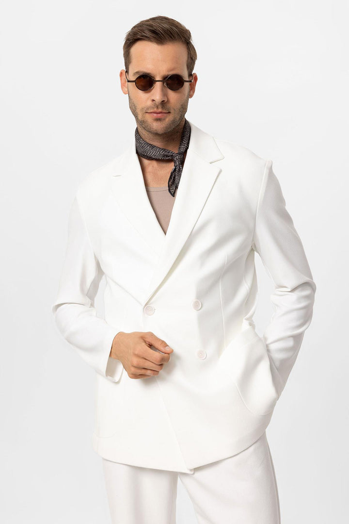ANT Double-breasted Closure Relax Fit Men's Suit - Neuilly-sur-Marne