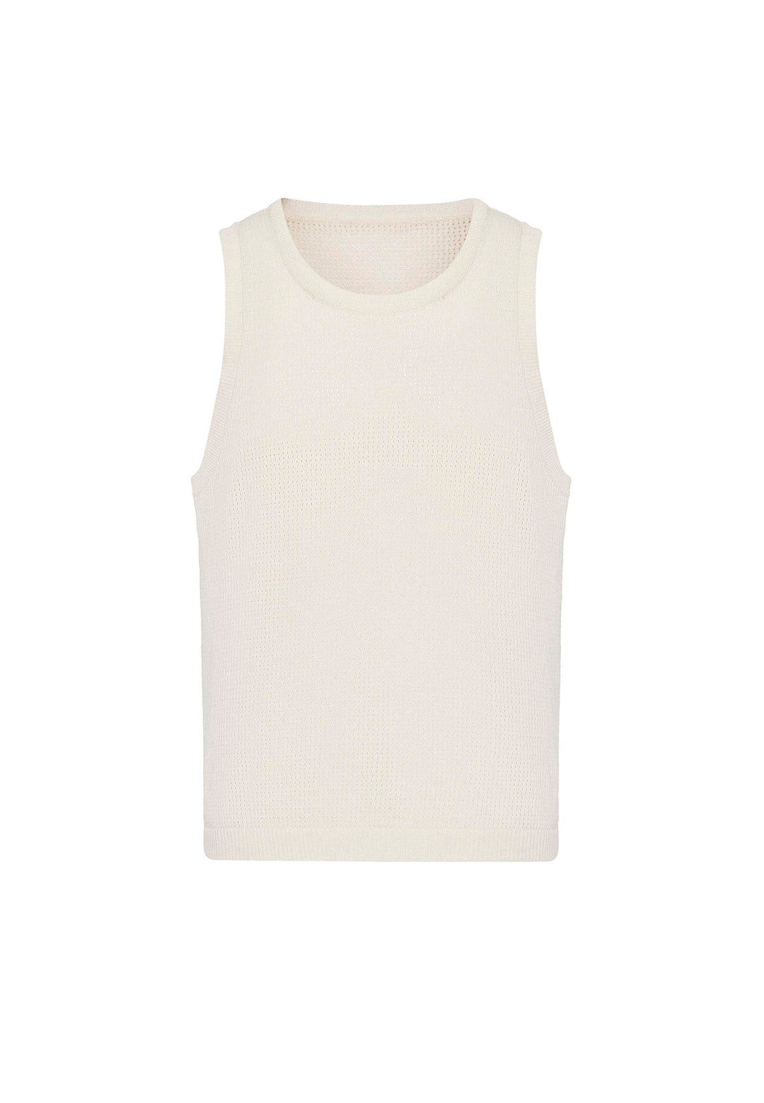 ANT Antioch White Knitted Texture Men's Tank Top - Moncton