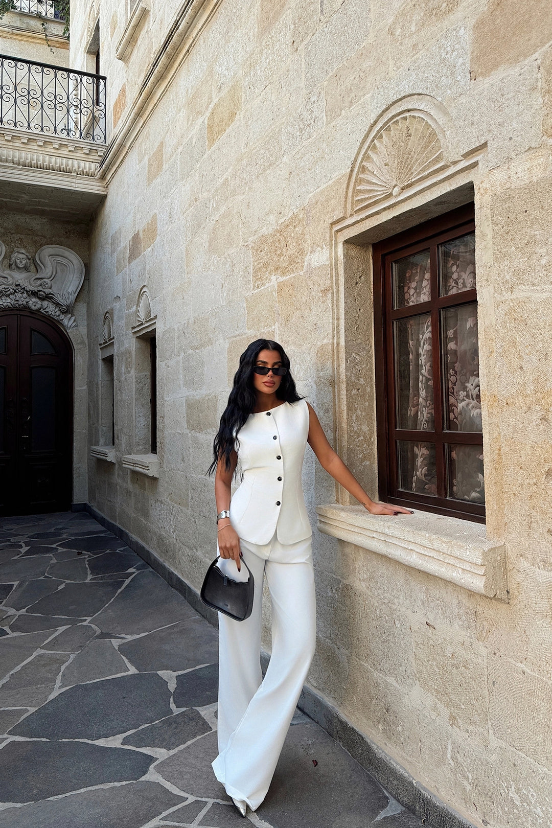 EYY Women White Lamarie High Waisted Tie Set - Antony