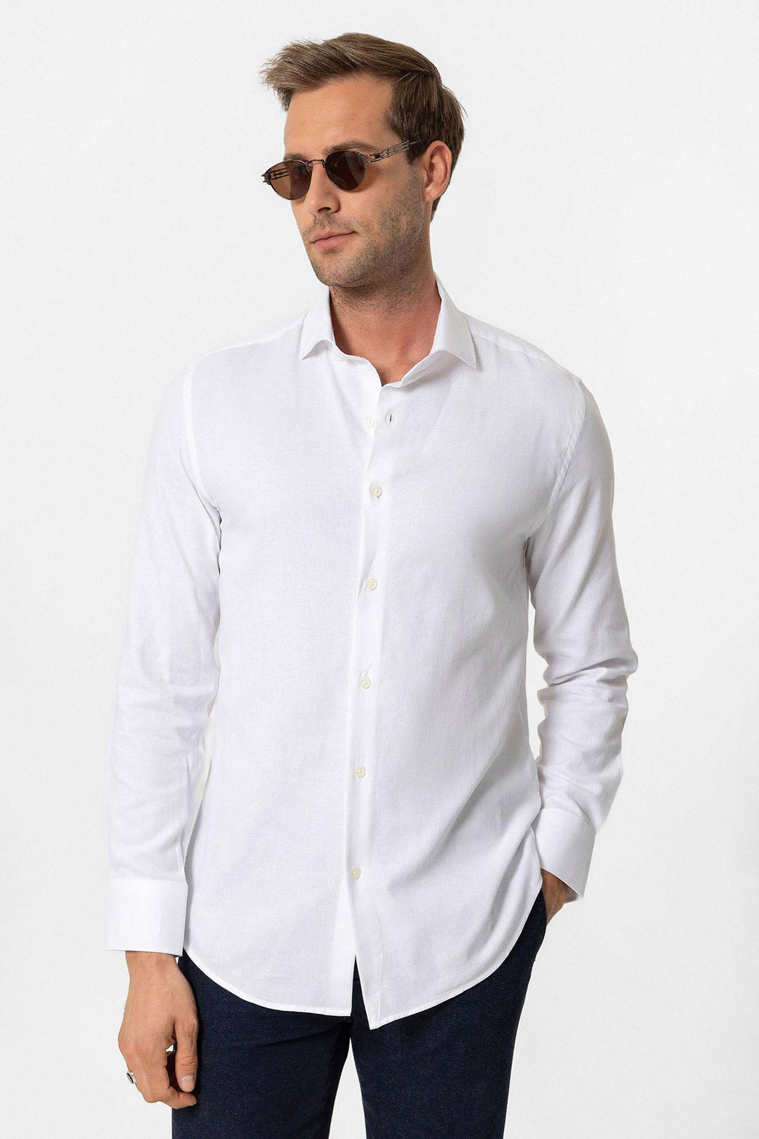 ANT Long Sleeve Slim Fit Men's Shirt - Hallandale Beach