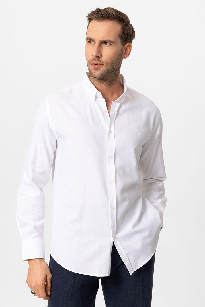 ANT Slim Fit Men's Shirt with Buttoned Collar - Queen Creek