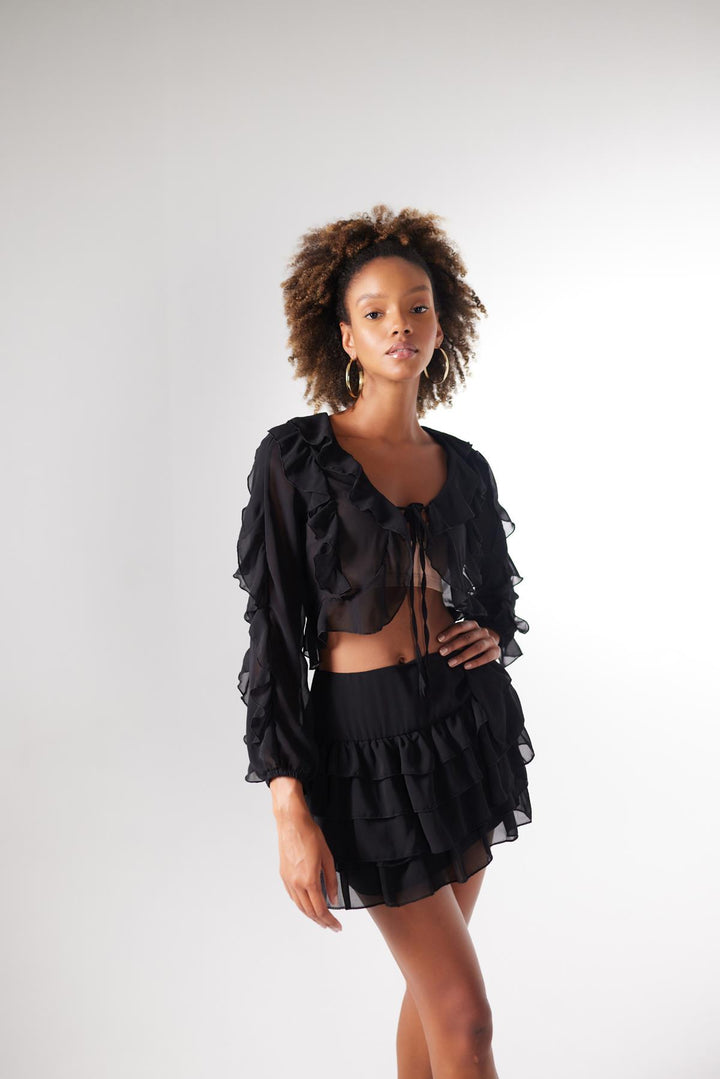 HLLY Women Elsa Blouse Black - Peristéri