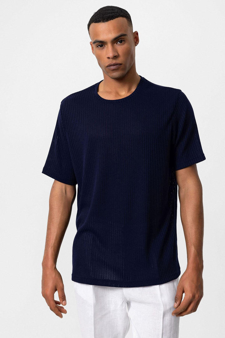ANT Crew Neck Ribbed Men's T-Shirt - Pleasanton