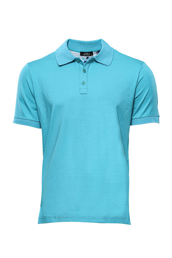 WSS Oxford Polo Collar Blue Men T-shirt  - East Orange