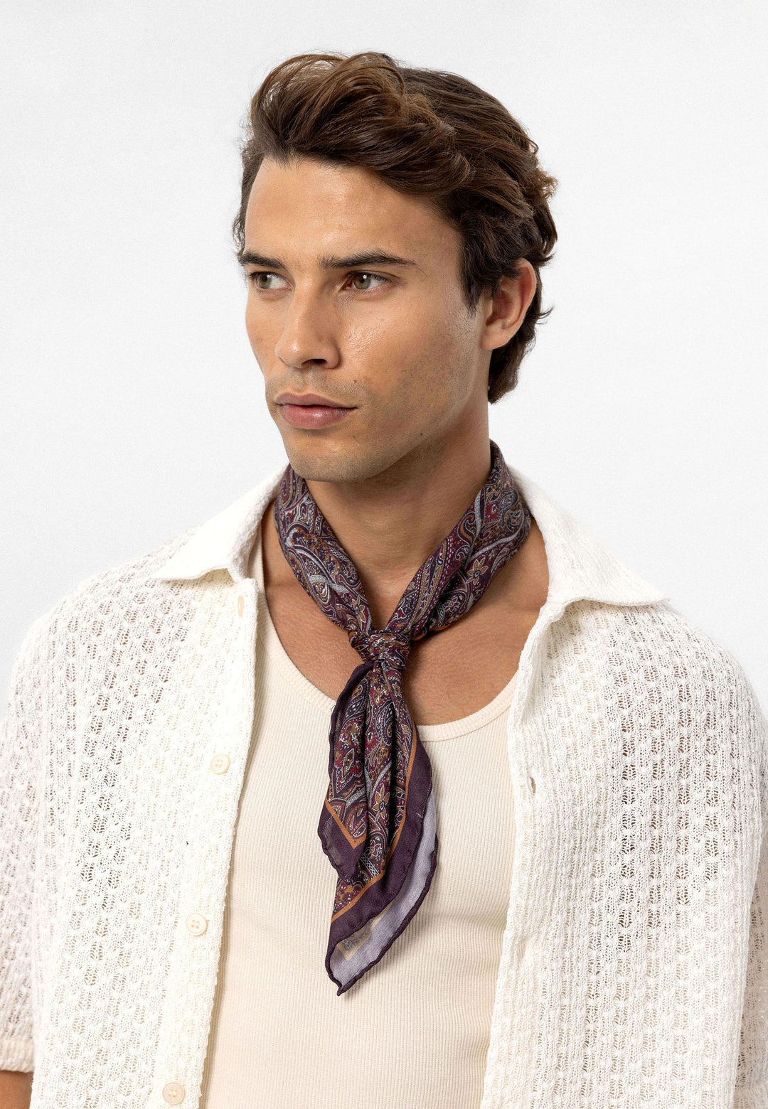 ANT Antioch Burgundy Ethnic Pattern Scarf - Owasso