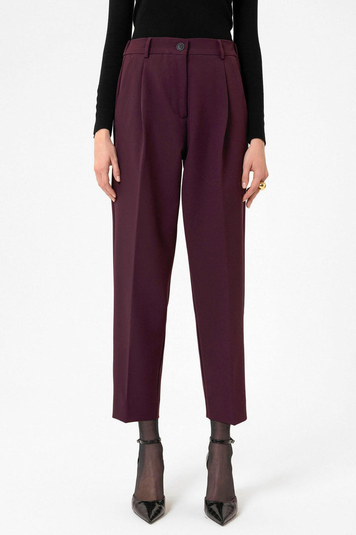 ANT Antioch Bordeaux Women's High Waist Straight Fit Shorts - Benton