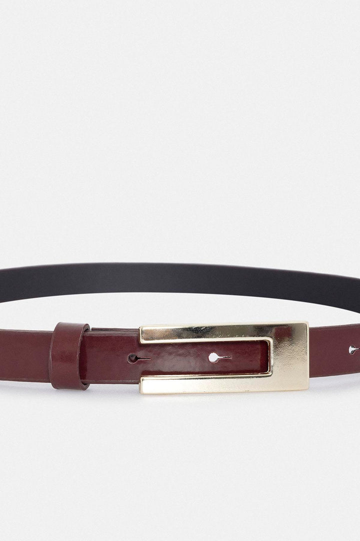 ANT Antioch Burgundy Faux Leather Women's Belt - Hellendoorn