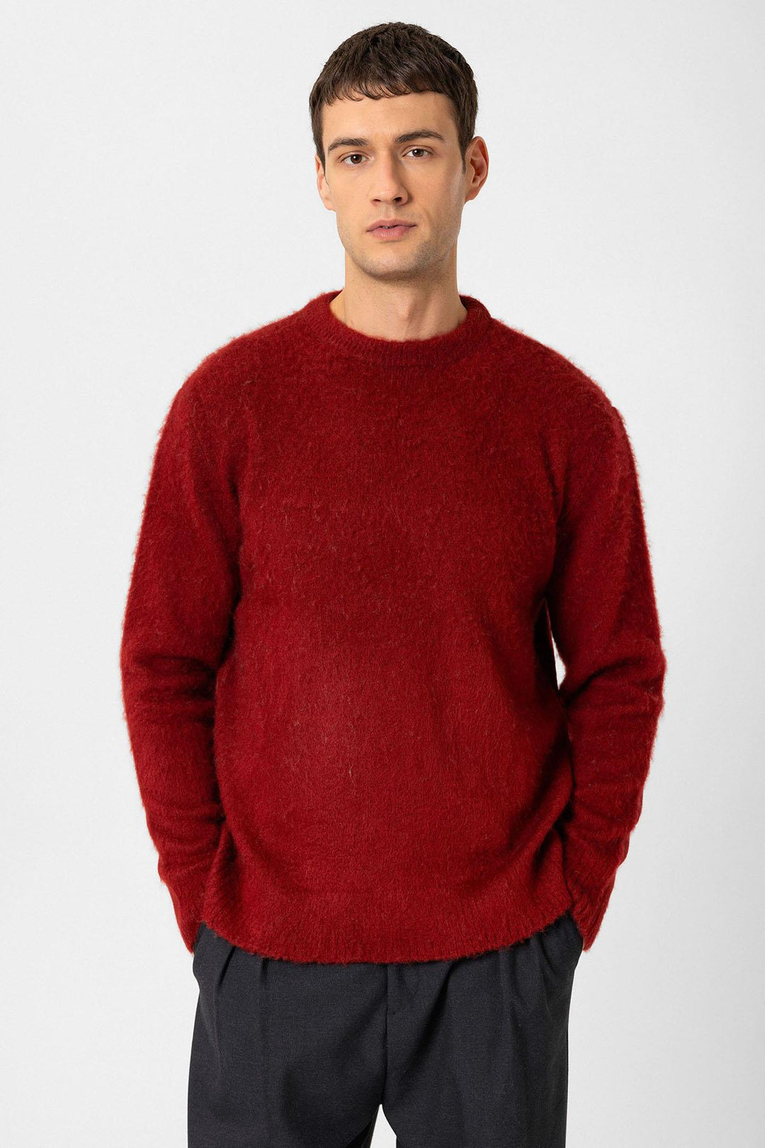 ANT Antioch Burgundy Soft Textured Men's Sweater - McMinnville