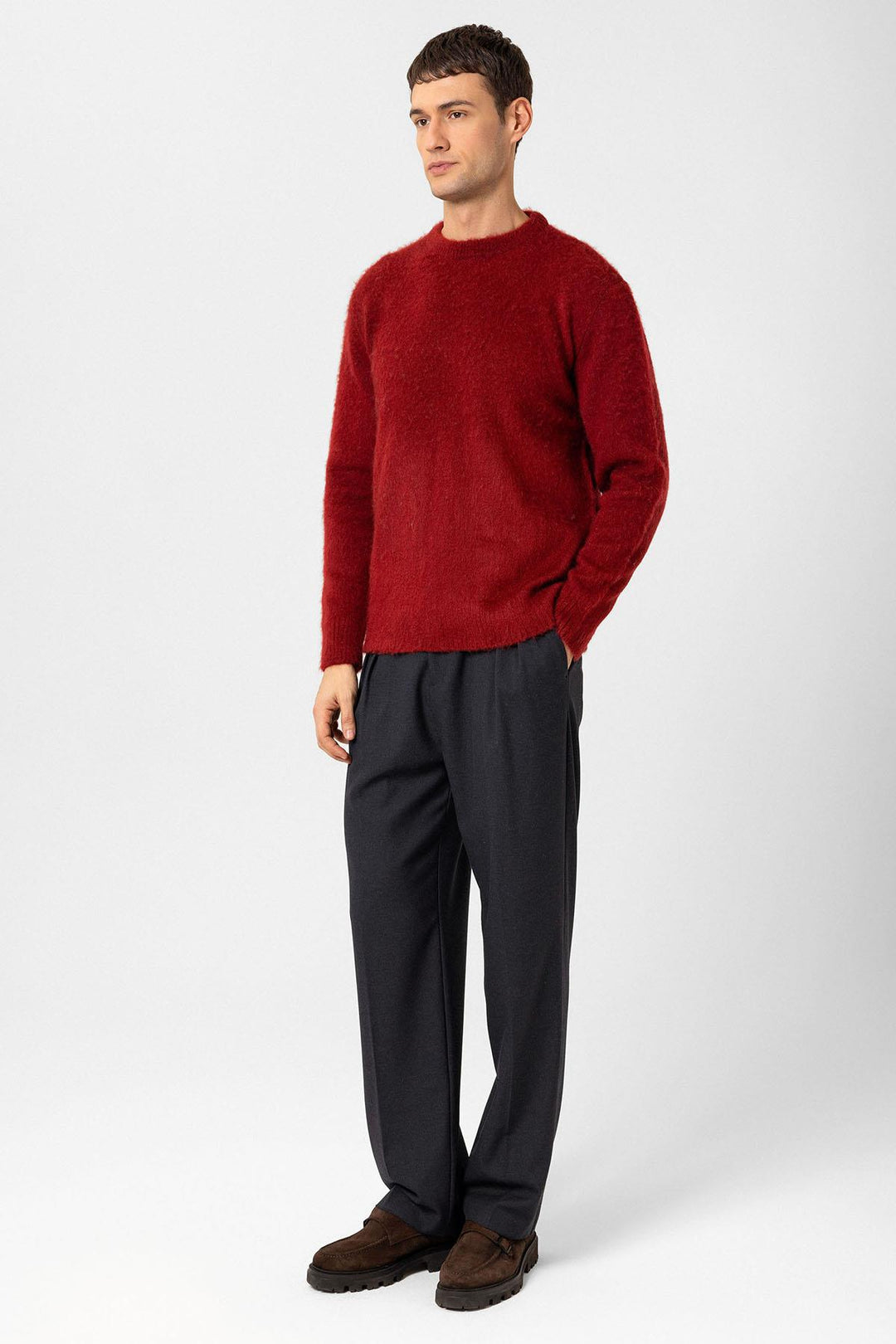 ANT Antioch Burgundy Soft Textured Men's Sweater - McMinnville