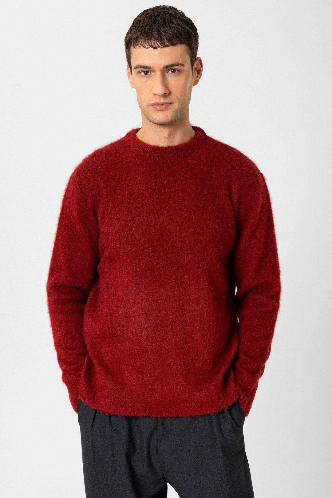 ANT Antioch Burgundy Soft Textured Men's Sweater - McMinnville