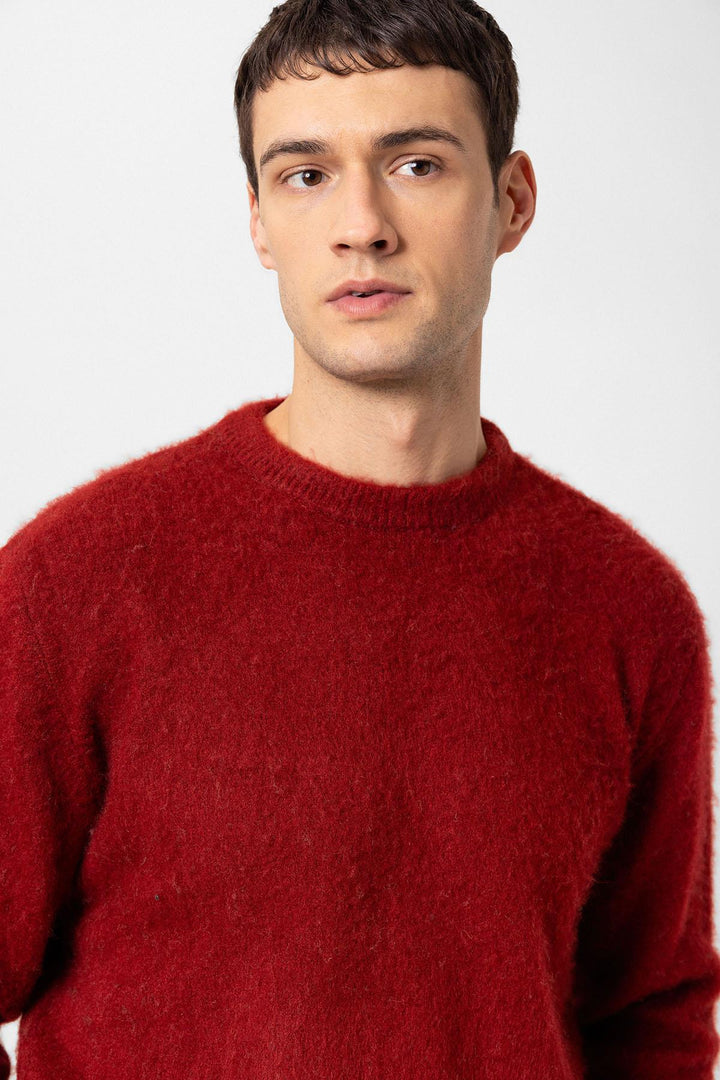 ANT Antioch Burgundy Soft Textured Men's Sweater - McMinnville