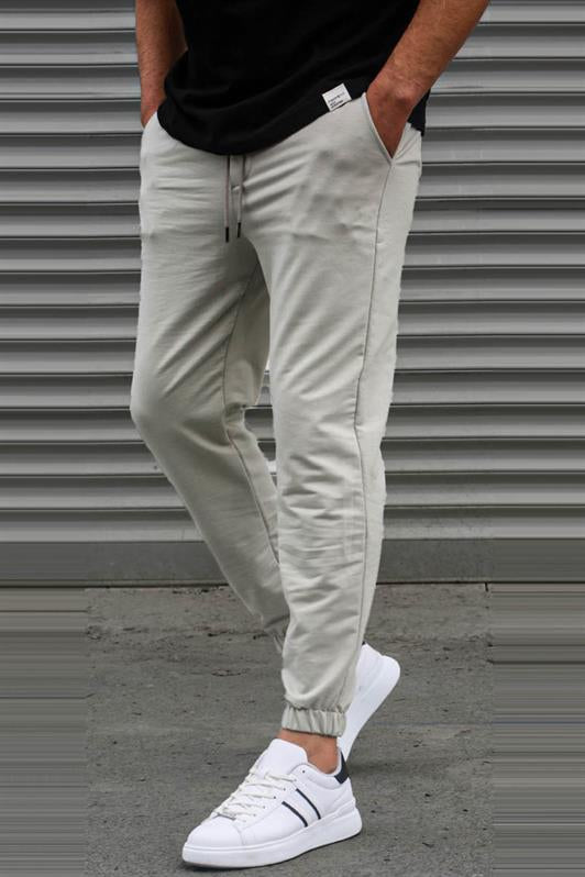 MDX Men's Sweatpants with Elastic Waistband in Painted Gray Basic 5494 - Cutler Bay