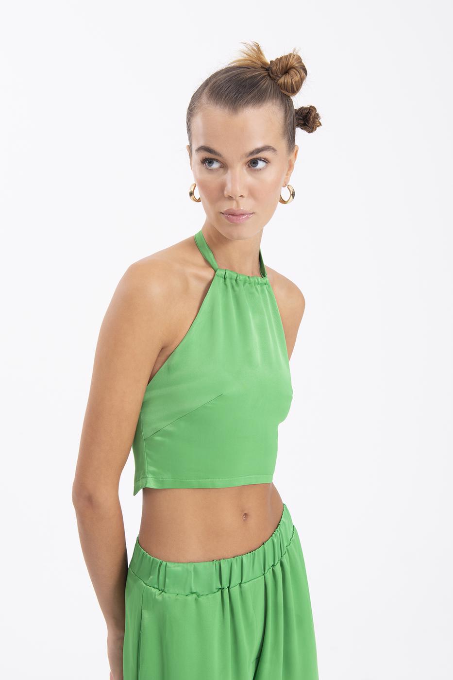 BSL Women Neck tie satin blouse - Merced