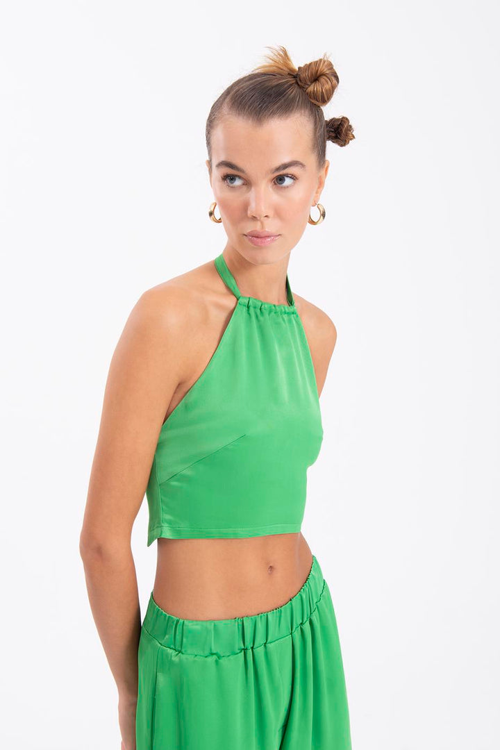 BSL Women Neck tie satin blouse - Merced