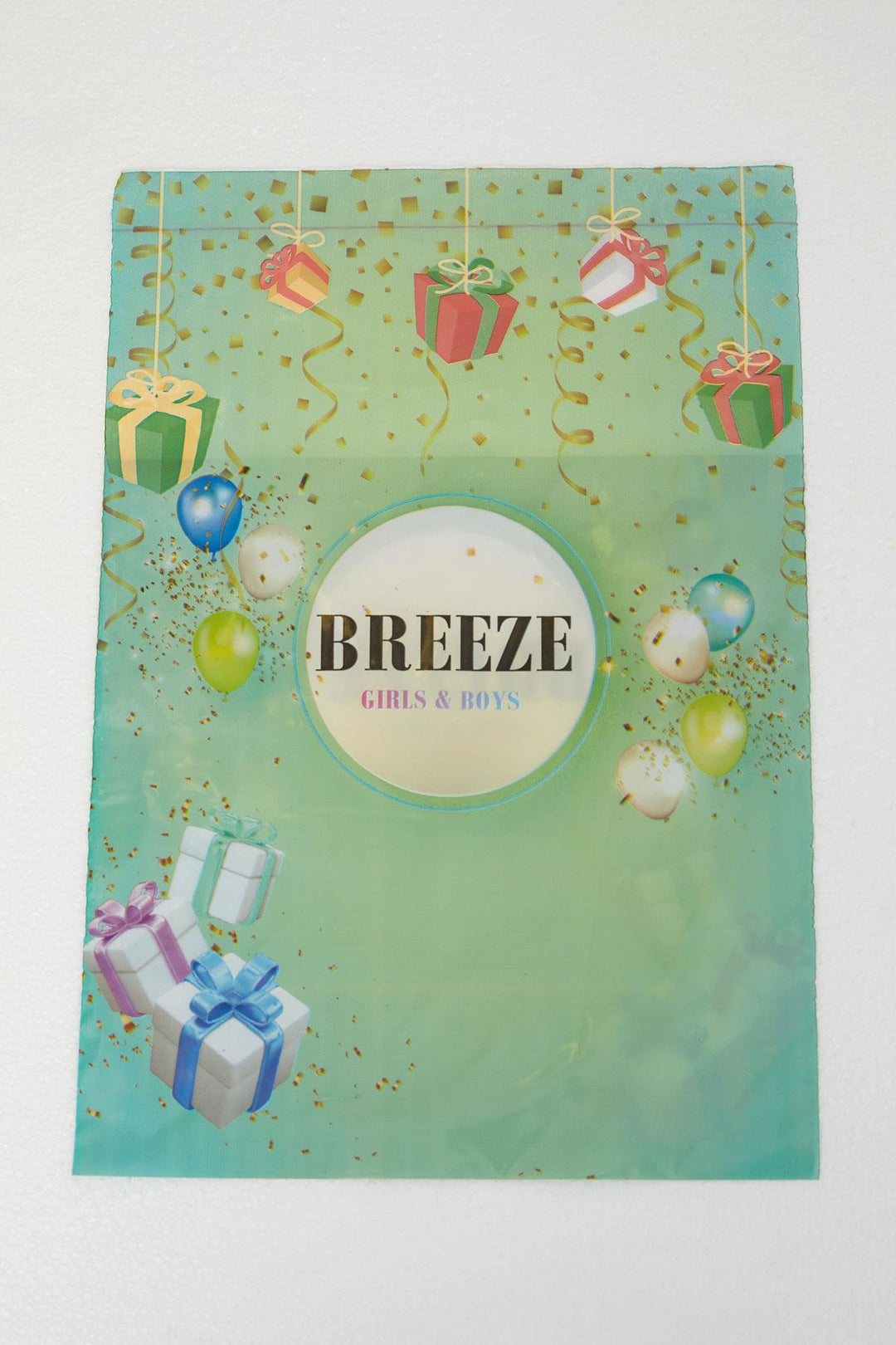 BRE Breeze Breeze Gift Package with Balloons 30 X 25 Cm, Green - Sint-Truiden