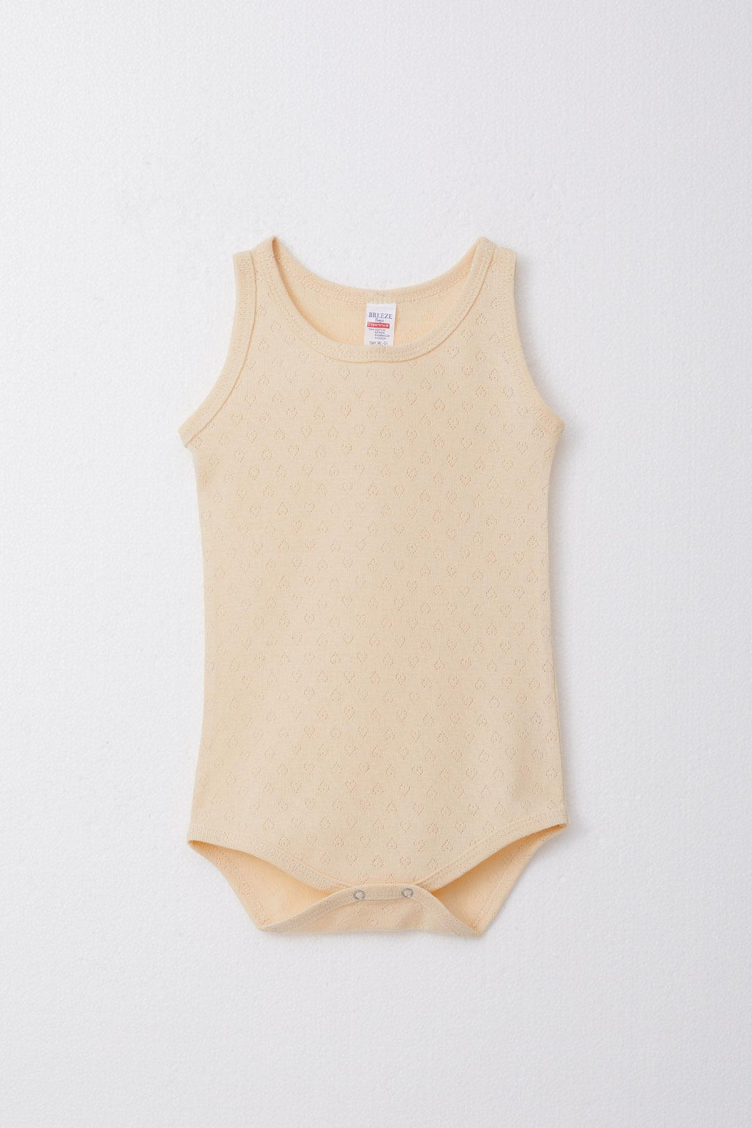 BRE Breeze Baby Boy Snap Fastener Bodysuit Bodysuit Jacquard 9 Months-3 Years, Cream - Osnabrück