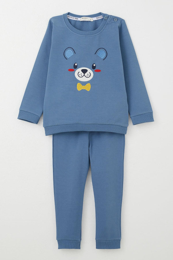 BRE Breeze Baby Boy Tracksuit with Happy Puppy Embroidery 9 Months-3 Years, Indigo - Welwyn Garden City