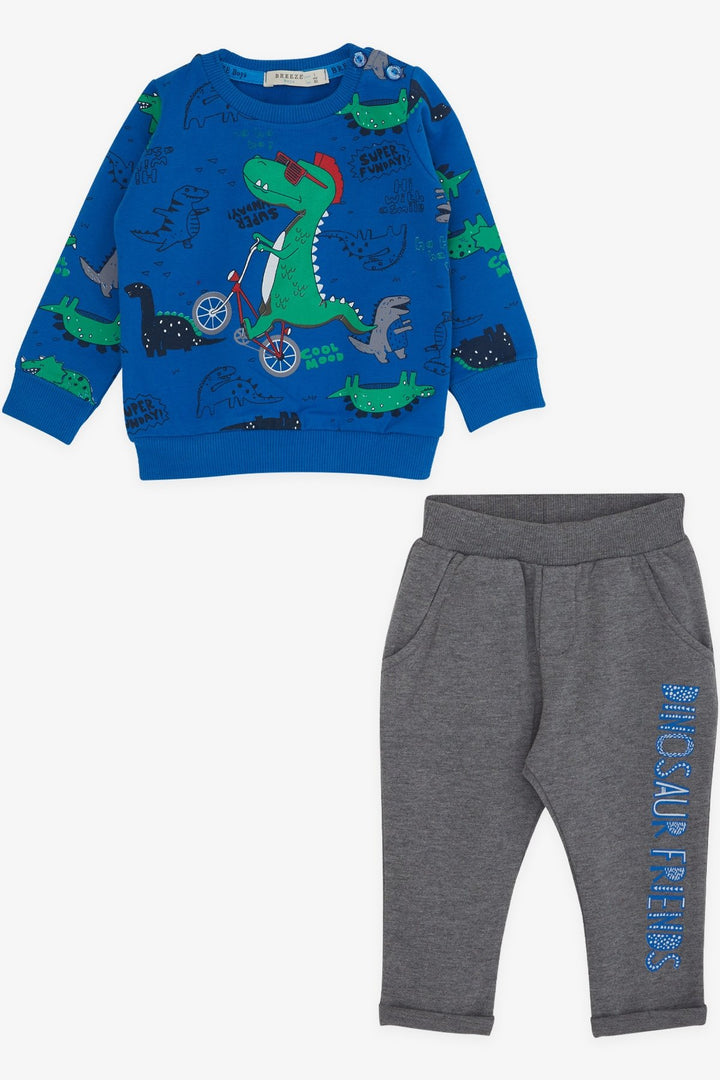 BRE Breeze Baby Boy Tracksuit with Dinosaur Print 9 Months-3 Years, Blue - Jerez de la Frontera