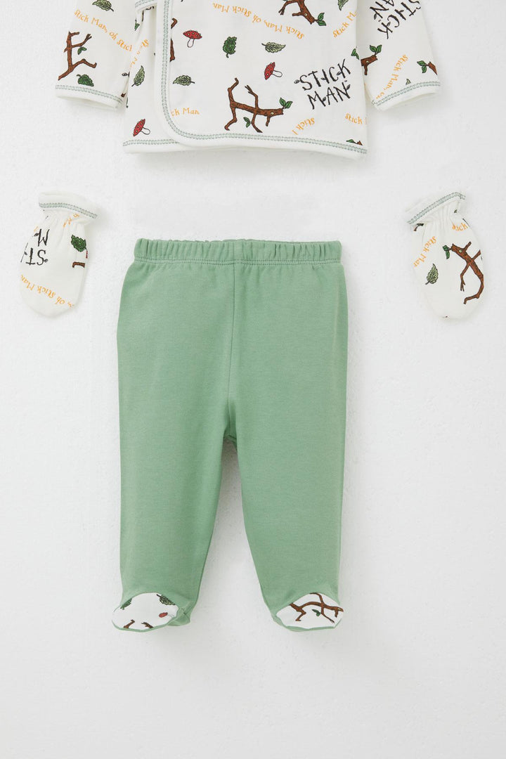 BRE Breeze Baby Boy Hospital Outfit 5 Piece Tree Man Patterned 0-3 Months, White - San Fernando
