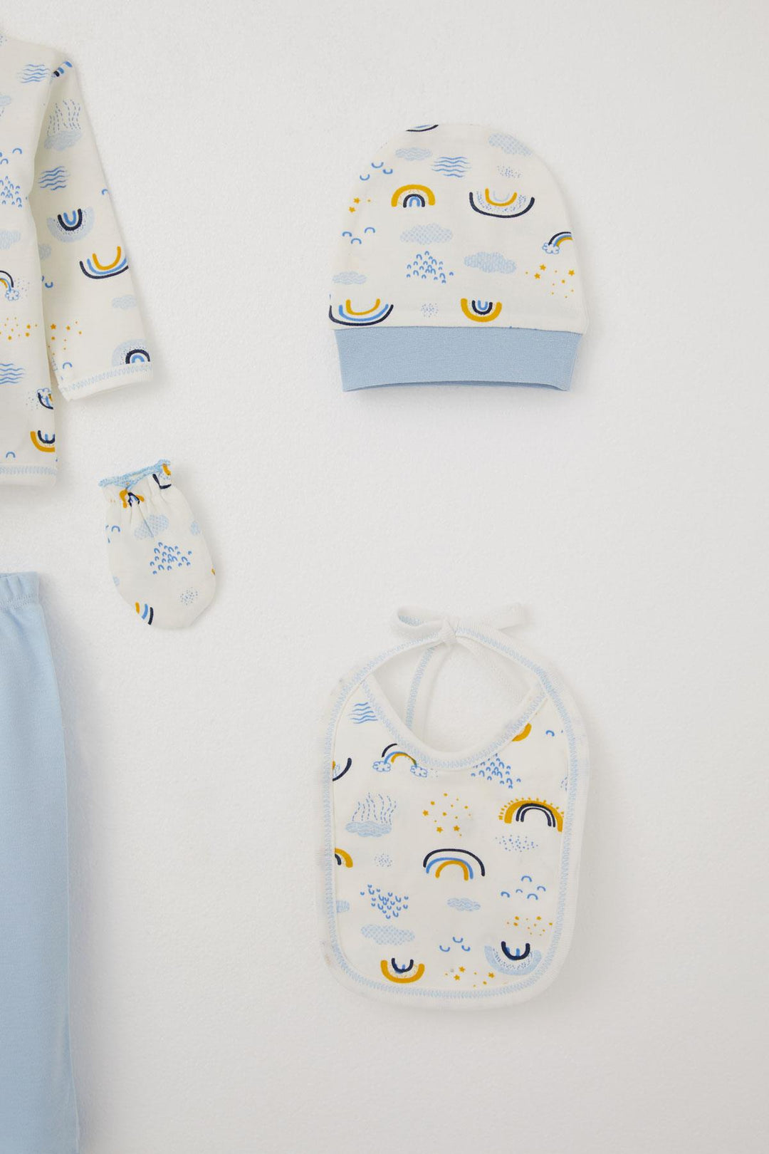 BRE Breeze Baby Boy Hospital Outfit 5 Piece Rainbow Sparkle 0-3 Months, White - Aalen