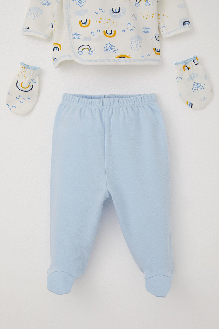 BRE Breeze Baby Boy Hospital Outfit 5 Piece Rainbow Sparkle 0-3 Months, White - Aalen