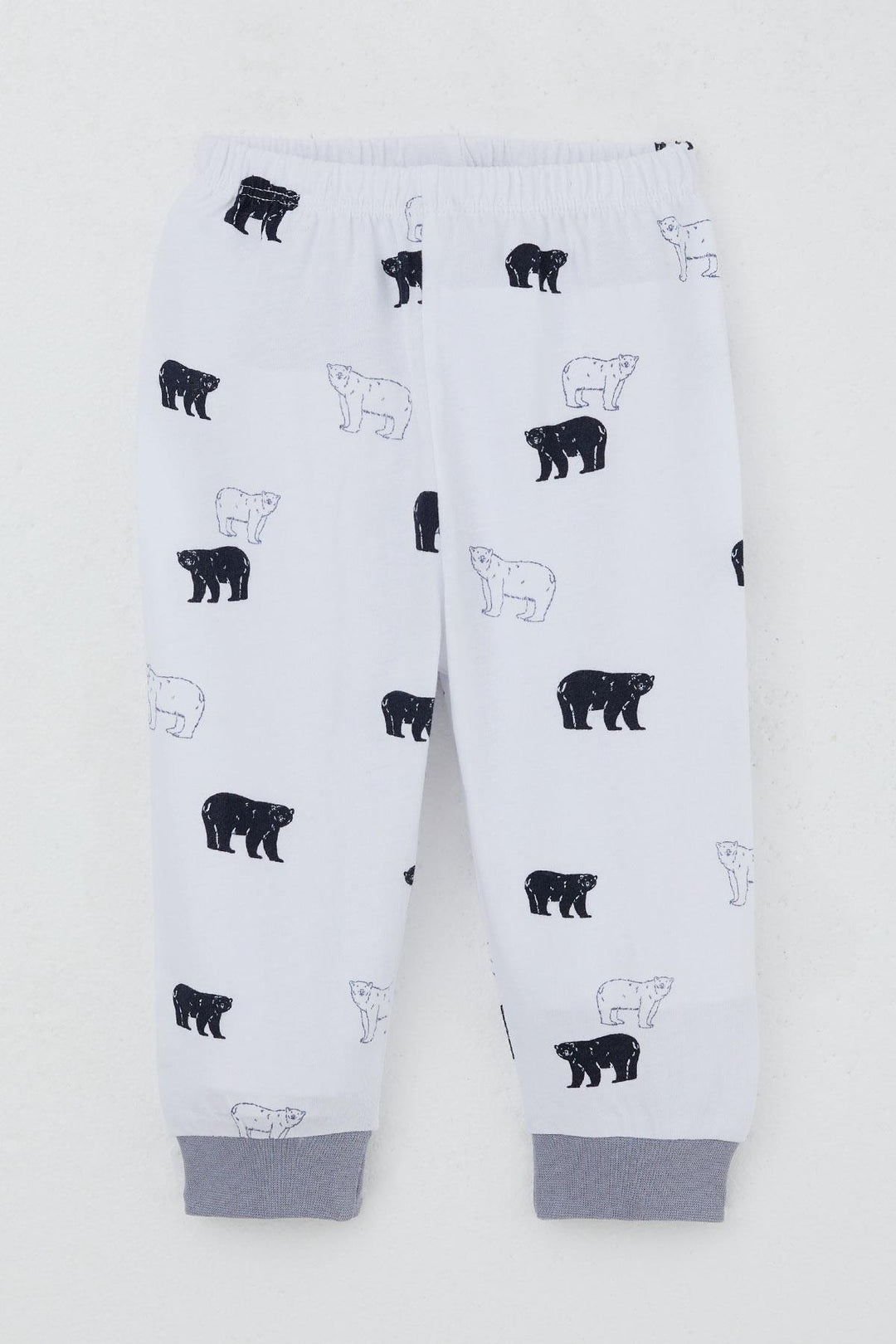 BRE Breeze Baby Boy Sweat Suit with Shoulder Snap Cute Polar Bear Patterned 4 Months Year, White - Alcamo