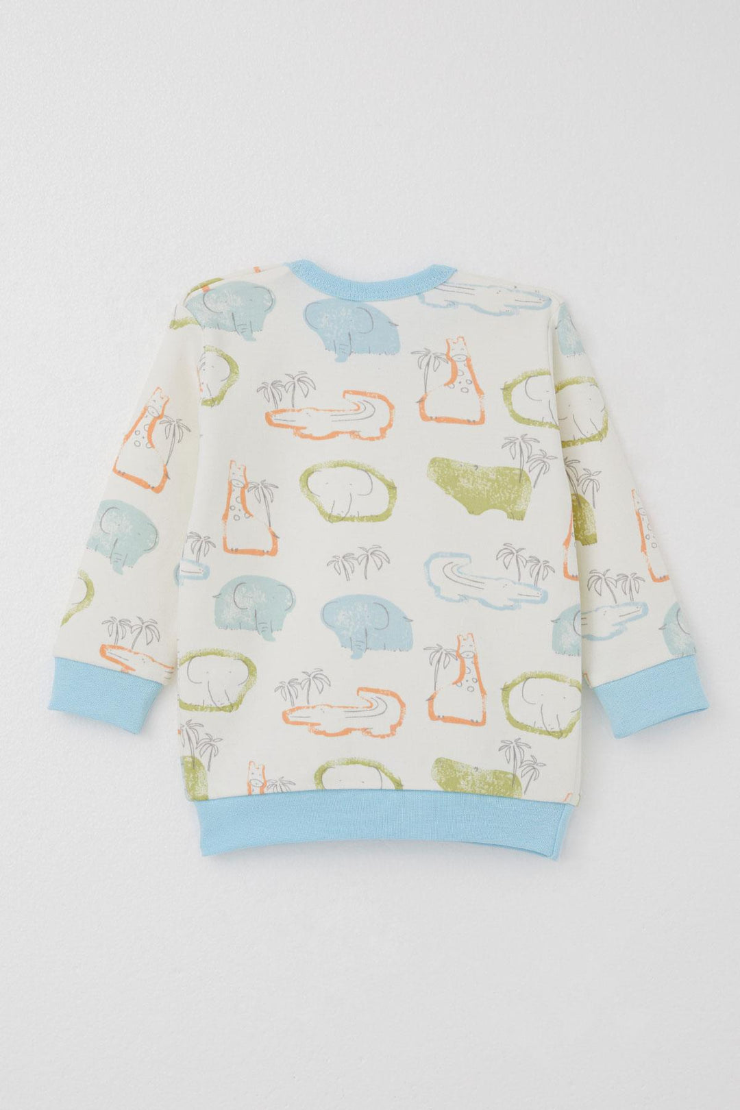 BRE Breeze Baby Boy Pajama Set Shoulder Buttoned Safari Themed Animal Patterned 4 Months Year, Beige - Sahuayo de Morelos